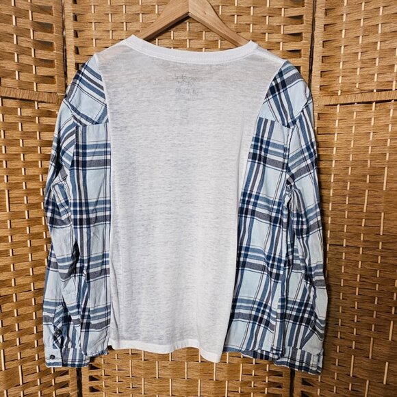 Def Leppard Upcycled Flannel Shirt M-L - Picture 4 of 7